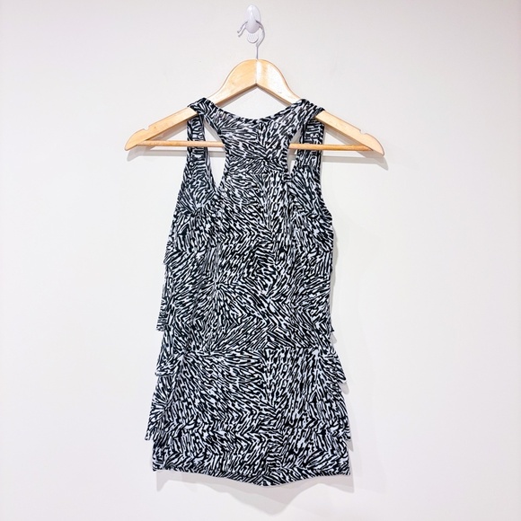 POET – Zebra Print Ruffle Tank Top | Bold Animal Print | Small * - Picture 2 of 6